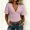 Pink women v neck tee shirt a1, variant on Loose Fit Short Sleeve T Shirt for Women, Casual V Neck Blouse, Ruched Stretchy Tee for Beach Vacation Daily Wear, Black S