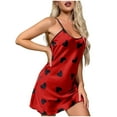 thumbnail image 1 of Camisón corto para mujer, moda, temperamento, liso, vestido, pijama, tirantes, camisón, 1 of 5