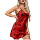 thumbnail image 1 of Camisón corto para mujer, moda, temperamento, liso, vestido, pijama, tirantes, camisón, 1 of 5