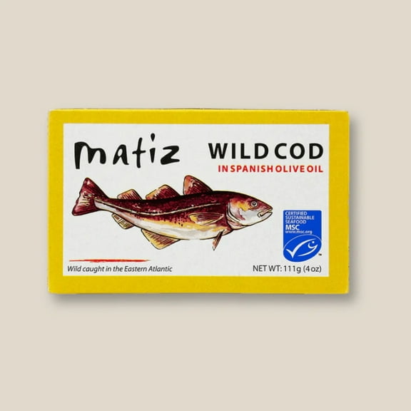 Matiz Wild Cod In Olive Oil From Spain 12-Pack Natural Artisan Wild-Caught Fish Packed Fresh