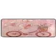 thumbnail image 5 of Dreamtimes Valentine Bike Heart Hallway Runner Rug 2'x6' Kitchen Rug with Rubber Backing Vintage Flower Love Non Slip Entryway Rug Runner Washable Soft Area Rug for Hallway Bedroom Kitchen Decor, 5 of 6