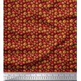 thumbnail image 1 of Soimoi Poly Georgette Fabric Coke & Burger Food Print Sewing Fabric Yard 52 Inch Wide, 1 of 3