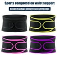 thumbnail image 6 of Fitness Compression Waist Support Belt Back Brace Lumbar with Breathable Dual Adjustable Straps for Sports Safety Protection (Yellow,S), 6 of 7