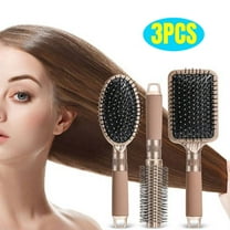 Hair Brush Set with Detangling Nylon Pins Cushion Hair Combs Hair Dryer Brush Massage Paddle Brush for Women Men All Hair Types