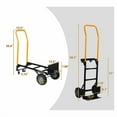 thumbnail image 2 of 2-in-1 Folding Hand Truck Dolly 330LB Load Carrying, Hand Truck Dual Purpose 2 Wheel Dolly Cart and 4 Wheel Push Cart, Heavy Duty Platform Cart for Moving/Warehouse/Garden/Grocery, 2 of 9