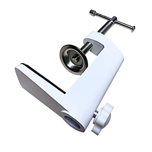Workbench or Table White Universal C-Clamp for Arm Lamp and Microphone Stand Adjustable Mounting Bracket Clamp with Positioning Screw for Any Desk 2.25in Heavy-Duty Metal Table Mounting Clamp 