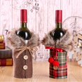 thumbnail image 4 of FengRise-cubierta de botella de vino de Papá Noel para el hogar, medias de muñeco de nieve, soportes de regalo, decoración de Navidad, Año Nuevo, 4 of 4
