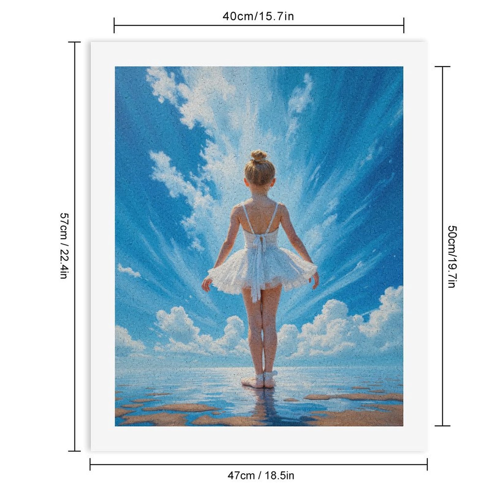 Paint by Numbers Kit for Adults, Ballerina Dream Skies Paint by Numbers, Easy Paint by Numbers Kit for Adults Beginner, DIY Adult Paint by Number Kits on Canvas, Home Decor