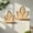 2pcs, variant on 1/2 wooden lotus wall shelf with curved leaf design. Boho style, easy to install, for storage and decor in various rooms.