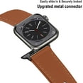 thumbnail image 3 of ALMNVO Genuine Leather Compatible with Apple Watch Band 40mm 41mm 44mm 38mm 45mm 49mm 42mm Women Men, Genuine Quality Leather Wristbands Replacement for iWatch Series Ultra 9 8 7 SE 6 5 4 3 2 1, 3 of 6