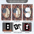 thumbnail image 3 of Yayeee Duplex Wall Plate 1-Gang 4.5"x2.7" Home Receptacle Light Switch Decorative Outlet Cover, Baseball Pattern, 3 of 7