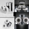 thumbnail image 3 of 4 Pcs Roues de Porte de Douche 23mm Rouleaux de Porte de Douche Roue en Alliage de Zinc Robuste pour Glissement Plat, 3 of 4