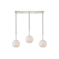 thumbnail image 3 of Baxter 3 Lights Chrome Pendant With Frosted White Glass, 3 of 3