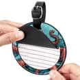 thumbnail image 2 of Fish 2pcs PU Leather Round Bag Tags Suitcase Handbag Tags with Privacy Cover and Name ID Tag for Travel Luggage, Handbags, Backpacks, School Bags, 2 of 6