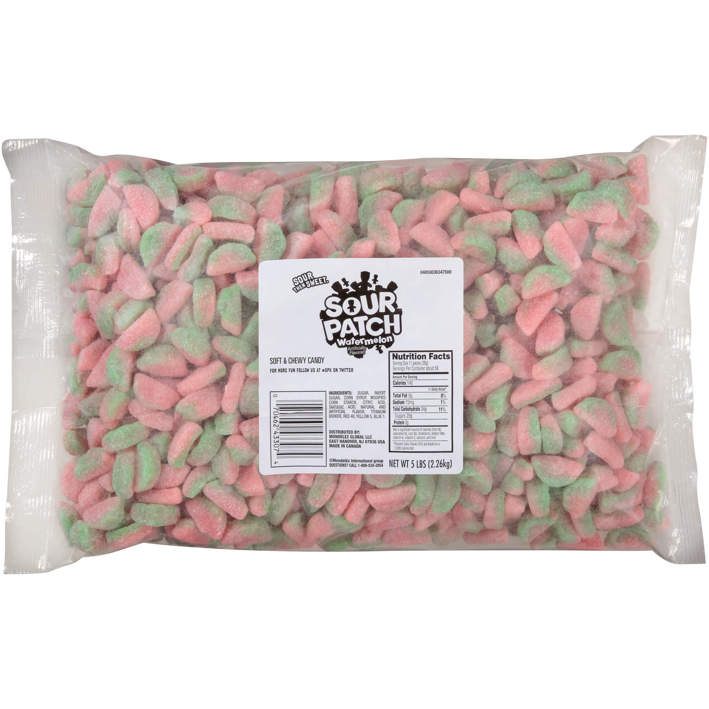Sour Patch Kids Soft &amp; Chewy Candy, 5 lb Bag, Red 5 Pound, Watermelon, 80 Oz