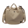 thumbnail image 2 of Bolso tote de nailon de gran capacidad con cierre de cordón, bandolera | Bolso de mano ligero e informal para viajes, trabajo y uso diario, 2 of 6