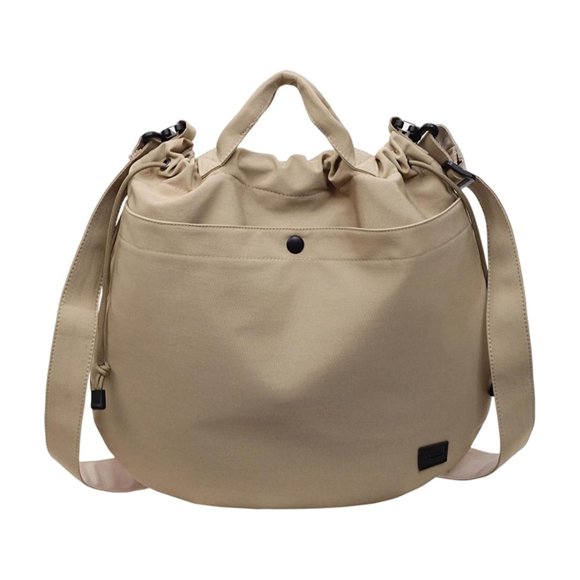 Bolso tote de nailon con cierre de cordón, bolso bandolera informal, bolso ligero para viajes y trabajo, bolso de mano de estilo japonés para uso diario.