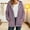 Purple, variant on ZunFeo Women's Warm Plush Jacket Hooded Zip-up Soft Loose Fall Winter Lightweight Coat with Pockets, Black L