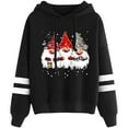 thumbnail image 1 of Abrigo horizontal doble con estampado navideño ajustado con capucha informal para mujer a la moda Fridja  fhghd3151, 1 of 2