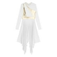thumbnail image 5 of CHICTRY Women's Praise Dance Dress Liturgical Worship Dancewear Long Sleeve Church Worship Tunics White XL, 5 of 7