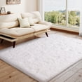 thumbnail image 4 of Janvonne White Fluffy Rugs for Bedroom 4x6, Soft Shag Plush Area Rug for Kids Children Girls Bedroom Nursery,Home Decor Aesthetics, 4 of 8