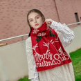 thumbnail image 2 of Prolriy Scarf for Women Scarf Woolen Scarf Christmas and Knitted Thick Cute Warm Red Fawn Scarf Womens Scarf Red, 2 of 6