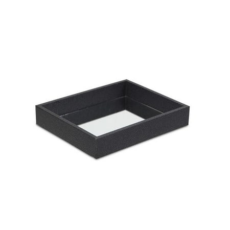 

HomeRoots 401787 Black Shagreen Mirrored Tray