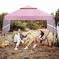 thumbnail image 2 of YYAo Canopy, Outdoor Canopy Tent,10 x 17.6 Feet Outdoor Instant Pop-up Canopy Tent with Dual Half Awnings-Pink, 2 of 10