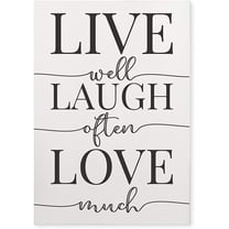 Live Well Laugh Often Love Much Wood Sign 12x18