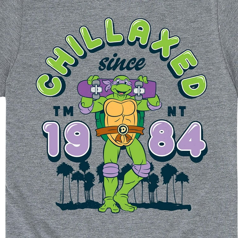 Teenage Mutant Ninja Turtles Kids Chillaxed Since 84 Graphic T-Shirt, Grey, 3T, Cotton