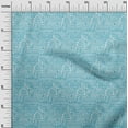 thumbnail image 2 of oneOone Cotton Poplin Twill Turquoise Blue Fabric Geometric African Sewing Fabric By The Yard Printed Diy Clothing Sewing Supplies 56 Inch Wide, 2 of 4