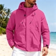 thumbnail image 3 of HOMADLES Men Windbreaker Jacket Windproof Long Sleeve Zip Up Jacket Solid Color Outdoor Sports Jacket Hot Pink Size XL, 3 of 6