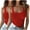 Red, variant on Wancir 2PC Women's Scoop Neck Ribbed Tank Tops Workout Sleeveless Summer Casual Fitted Cami Shirt