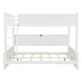thumbnail image 2 of Bellemave Full XL Over Queen Size Bunk Bed, Wood Queen Bunk Beds with Charging Station and Bookcase Shelves Heavy Duty Floor Bunk Bed for Teens, Adults (Antique White), 2 of 10