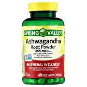 Spring Valley Ashwagandha Root Powder Vegetarian Capsules, 800 mg, 60