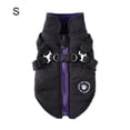 thumbnail image 4 of Greeniant Arnés de invierno para mascotas, chaqueta, abrigo, chaleco, ropa ligera, poliéster, lavable, gancho trasero, decoración de ropa, negro S Type2 NO2 Greeniant PT000587-02, 4 of 6