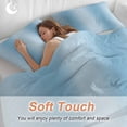 thumbnail image 4 of 3 Piece Blue Ombre Duvet Cover Set Queen Size, Microfiber Comforter/Quilt Cover with Corner Ties and 2 Pillowcases, Modern Abstract Art Farmhouse Gradient All Season Soft Bedding with Zipper Closure, 4 of 8