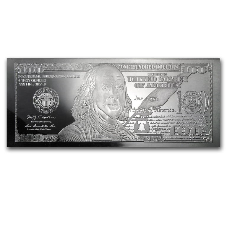 4 oz Silver Bar, 2013 Design, Proof Finish, .999 Fine Silver, Box