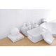 thumbnail image 5 of Organizador portátil para artes y manualidades en pulgadas con asa, cajas de almacenamiento de plástico, color blanco brillar Electrónica, 5 of 5