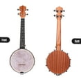 thumbnail image 4 of 23-Inch 4-String Concert Resonator Banjo with Sapele Body, Okoume Neck & Technical Wood Fingerboard - Portable Size, Adjustable Action, Bright Mellow Sound for Performances, Education & Gifting, 4 of 6