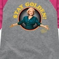 thumbnail image 3 of Golden Girls - Stay Golden - Toddler And Youth Girls Raglan Graphic T-Shirt, 3 of 4