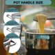 thumbnail image 4 of 2 piezas de soporte de mango auxiliar de silicona, cubierta de mango de sartén de hierro fundido, resistente al calor, cubierta de mango de olla antideslizante, verde, 4 of 4