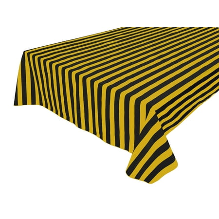 

Cotton Tablecloth Stripes Print / 1 Inch Wide Stripe Yellow and Black