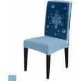 thumbnail image 4 of Chair Covers for Dining Room Set of 6,Watercolors Christmas Snowflakes Stretch Seat Protector Removable Washable Chairs Slipcovers for Kitchen Banquet Wedding Hotel,Stripes on Linen, 4 of 6