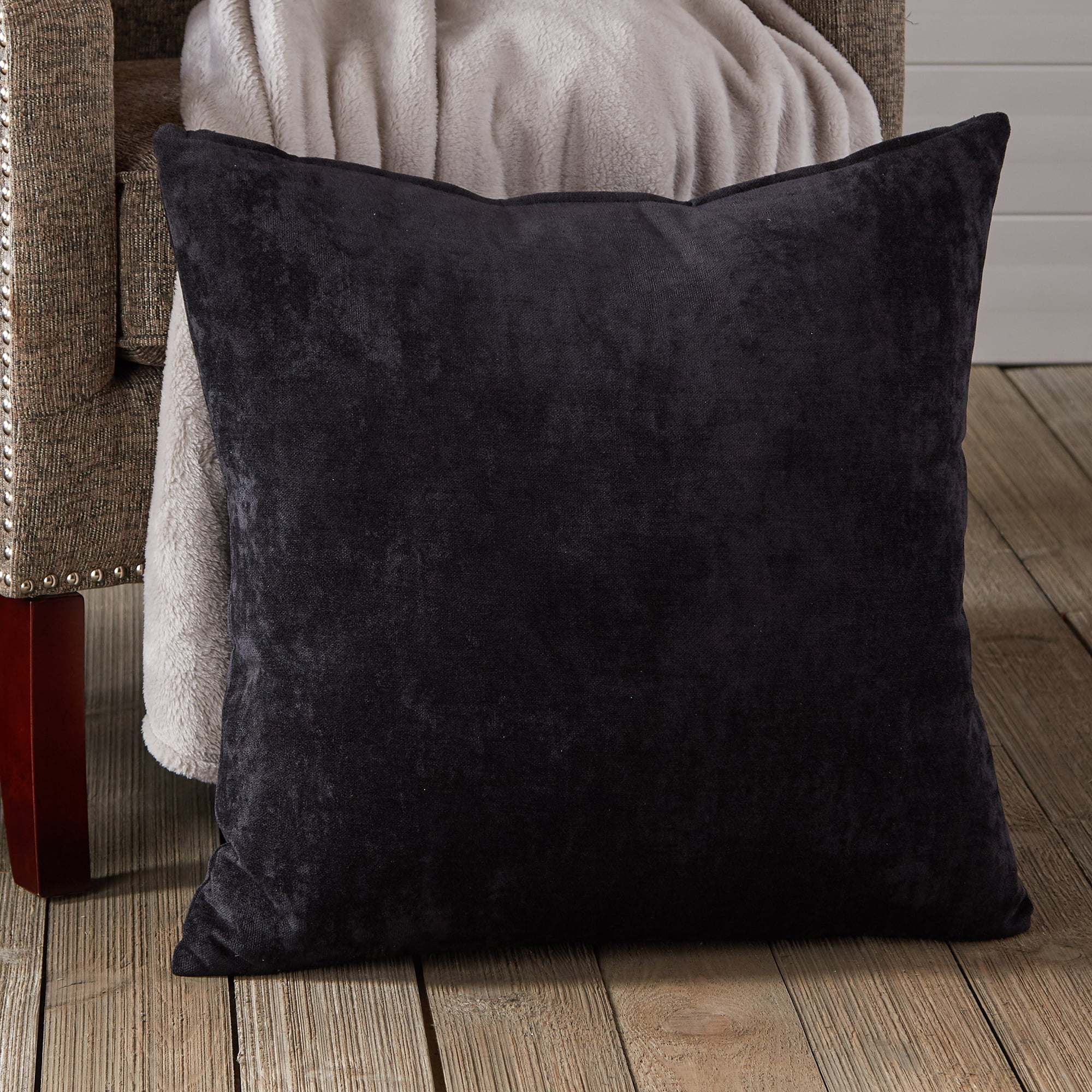 Greendale Home Fashions Jumbo Black Square Tufted Reversible 40 in. x 40  in. Floor Pillow FP5190L-BLACK - The Home Depot