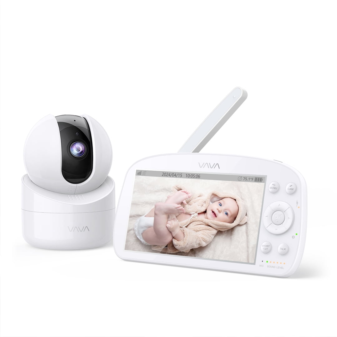 VAVA 5.5" 720P HD Video Baby Monitor with Night Vision, Zoom/Pan/Tilt, and 2-Way Audio, New