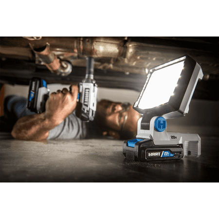 HART 20-Volt LED Work Light Kit, 1,500 Lumens, (1) 1.5Ah Lithium-Ion Battery