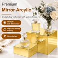 thumbnail image 6 of 4-Piece Gold Acrylic Cake Stand Risers, Stackable Square Cupcake Display Stand, 6 of 8