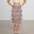 thumbnail image 2 of Landzoo One Women's Fashion Flowy Fringe Bodycon Skirt Elegant Comfortable Slim Fit Versatile Midi Skirt For Daily Beautiful Casual Women's Skirt, 2 of 6
