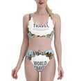 thumbnail image 2 of Picia World Travel Women's High Waisted Bikini Scoop Neck Swimsuit Two Pieces Bathing Suit-X-Large, 2 of 8
